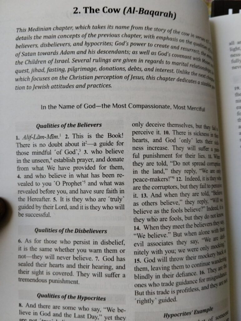 The Clear Quran by Mustafa Khattab - Al Baqarah The Cow Surah